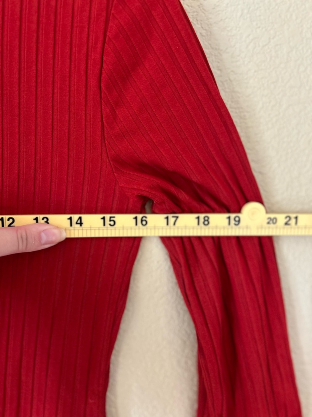 Lauren Ralph Lauren Red Ribbed Polo 3/4 Sleeve Size M Preppy Old Money - Picture 9 of 9